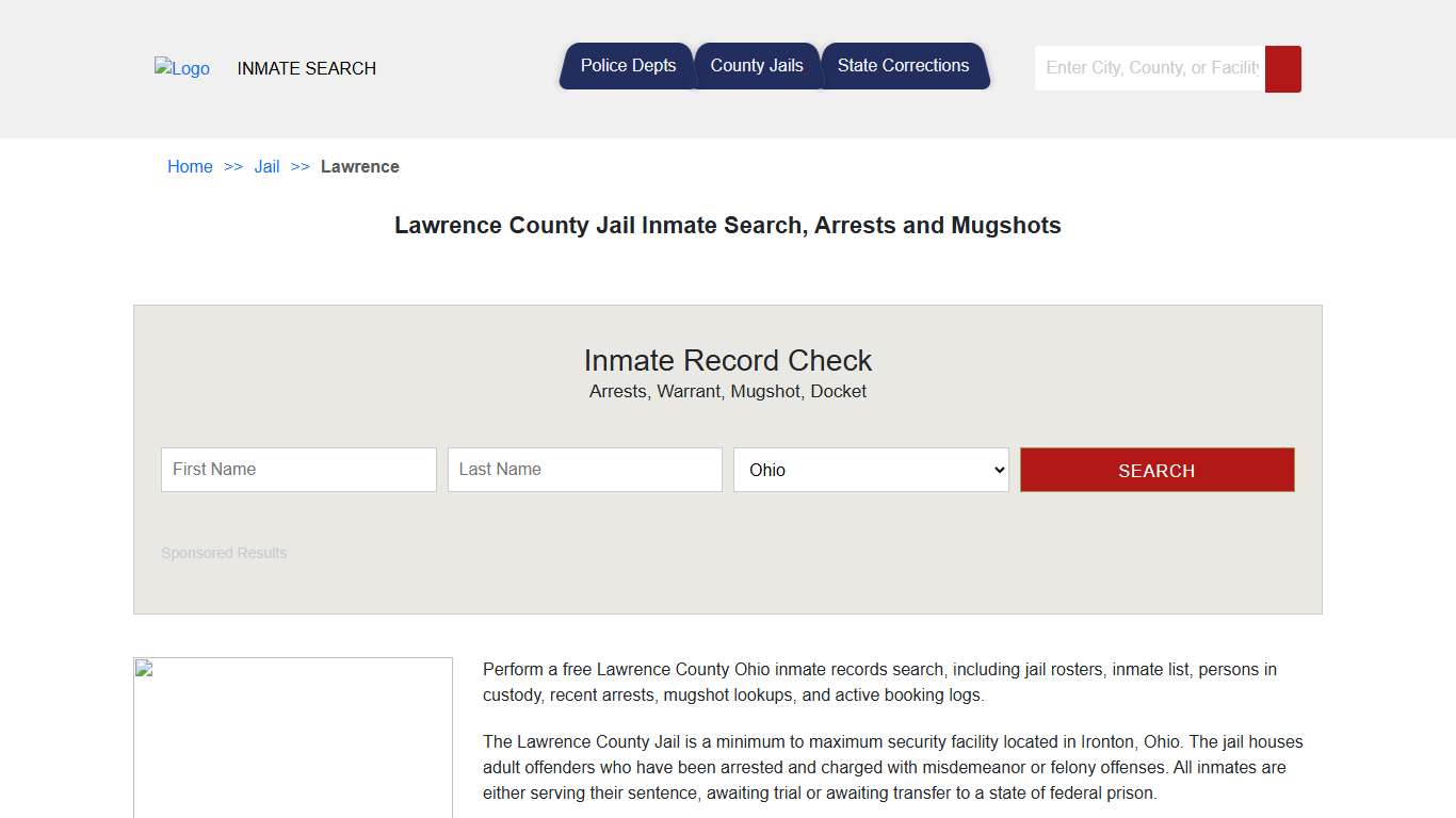 Lawrence County Jail Inmate Search, Arrests and Mugshots | Jail Roster Search